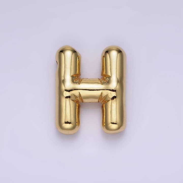 Aim Eternal - Wholesale Individual charm/pendant - 14K Gold Filled 20mm Chubby Balloon Initial Letter Pendant | A1067-A10797