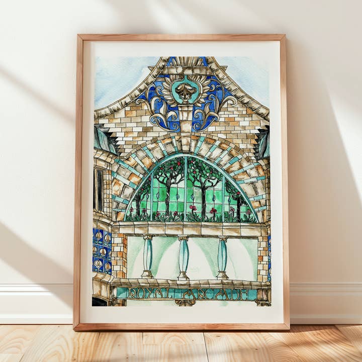 Royal Arcade Entrance, Norwich for wholesale by By Hope Illustrated