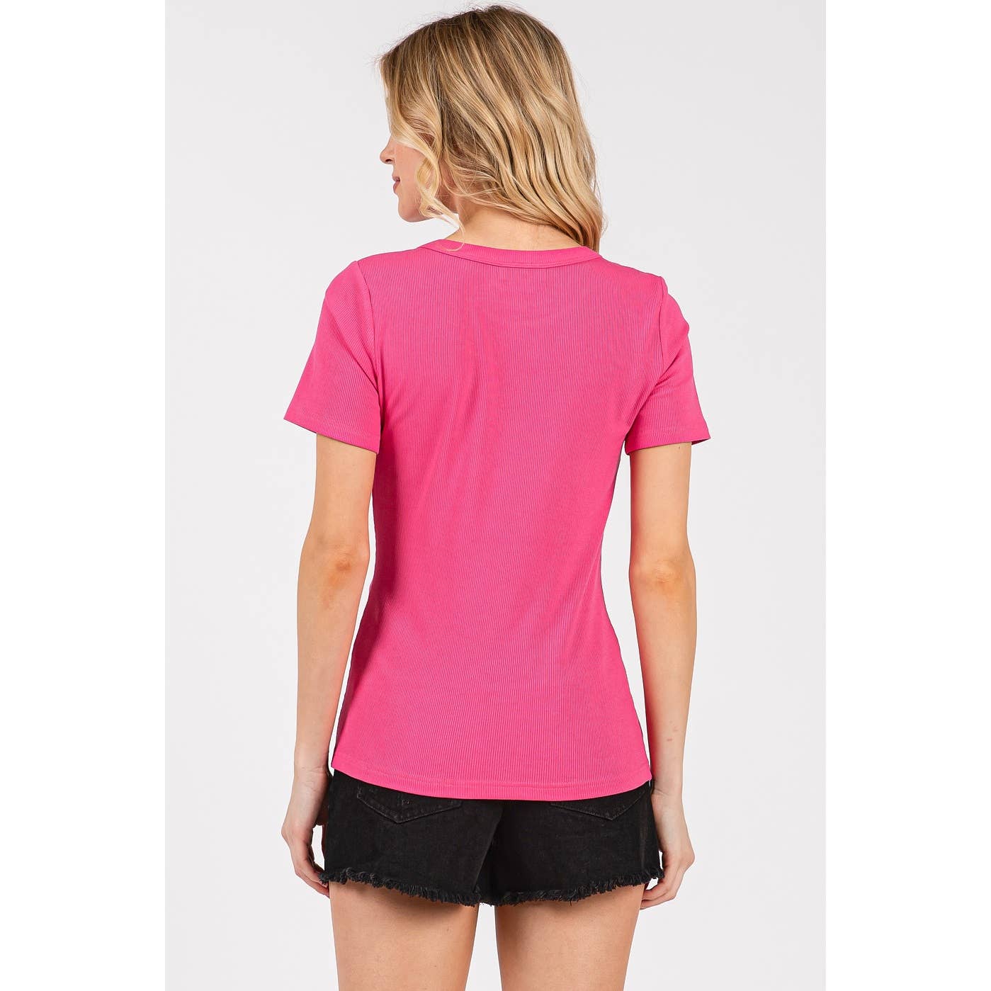 mittoshop – wholesale Knit top – Women's – RIBBED ROUND NECK SHORT SLEEVE BASIC CLASSIC TEE10