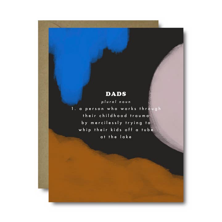 Dad Childhood Trauma Wenskaart voor wholesale door Black Lab Studio