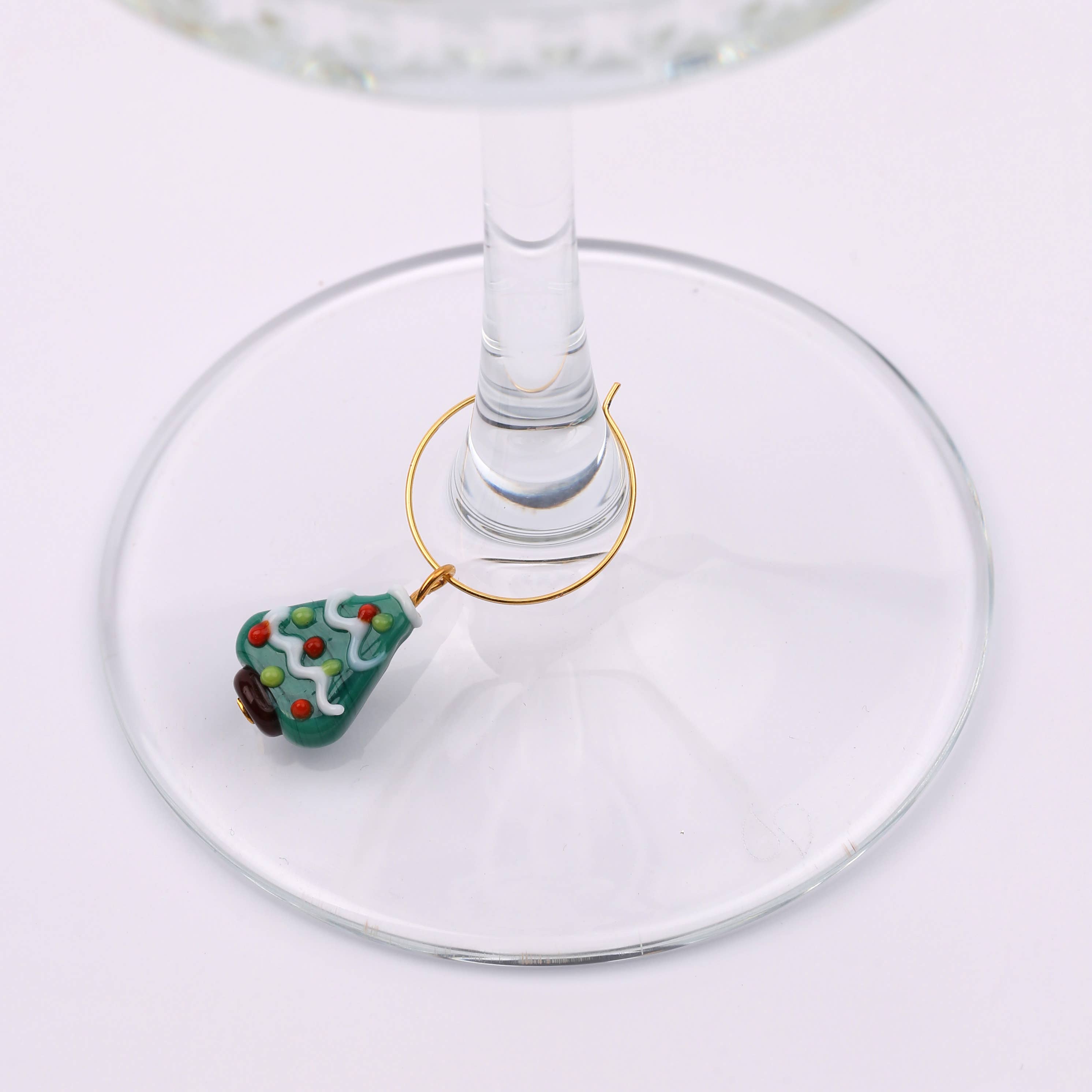 Adamodart - Venta al por mayor Charms de vino - Adorno de vidrio para copa de vino navideño, decoración para mesa de fiesta1