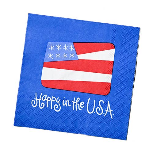 Flag Cocktail Napkins Set of 20 for wholesale by Happy Everything!