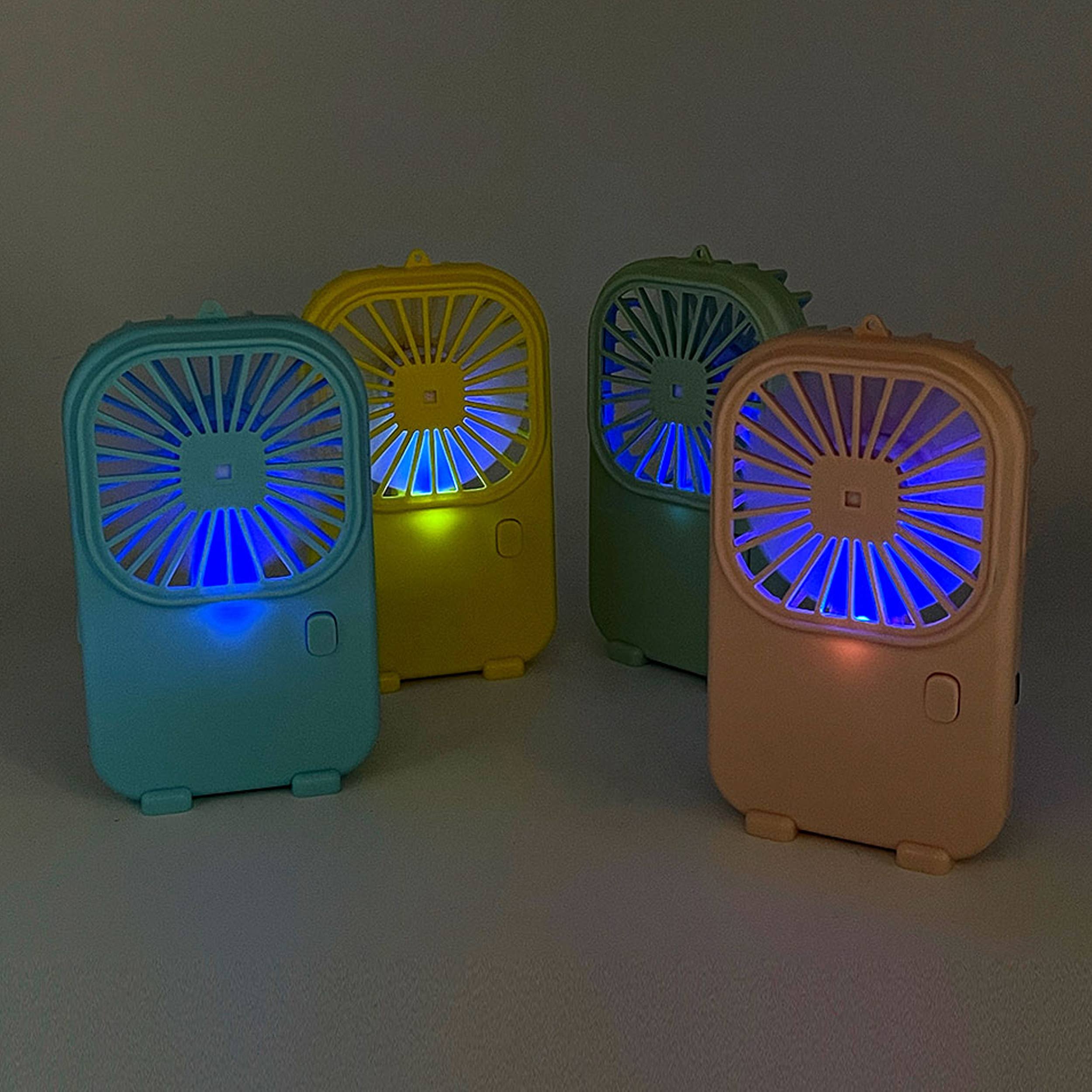 Lumbee Trade - Wholesale Handheld Electric Fan - Portable Light Up USB Rechargeable Hand Fan - Assorted1