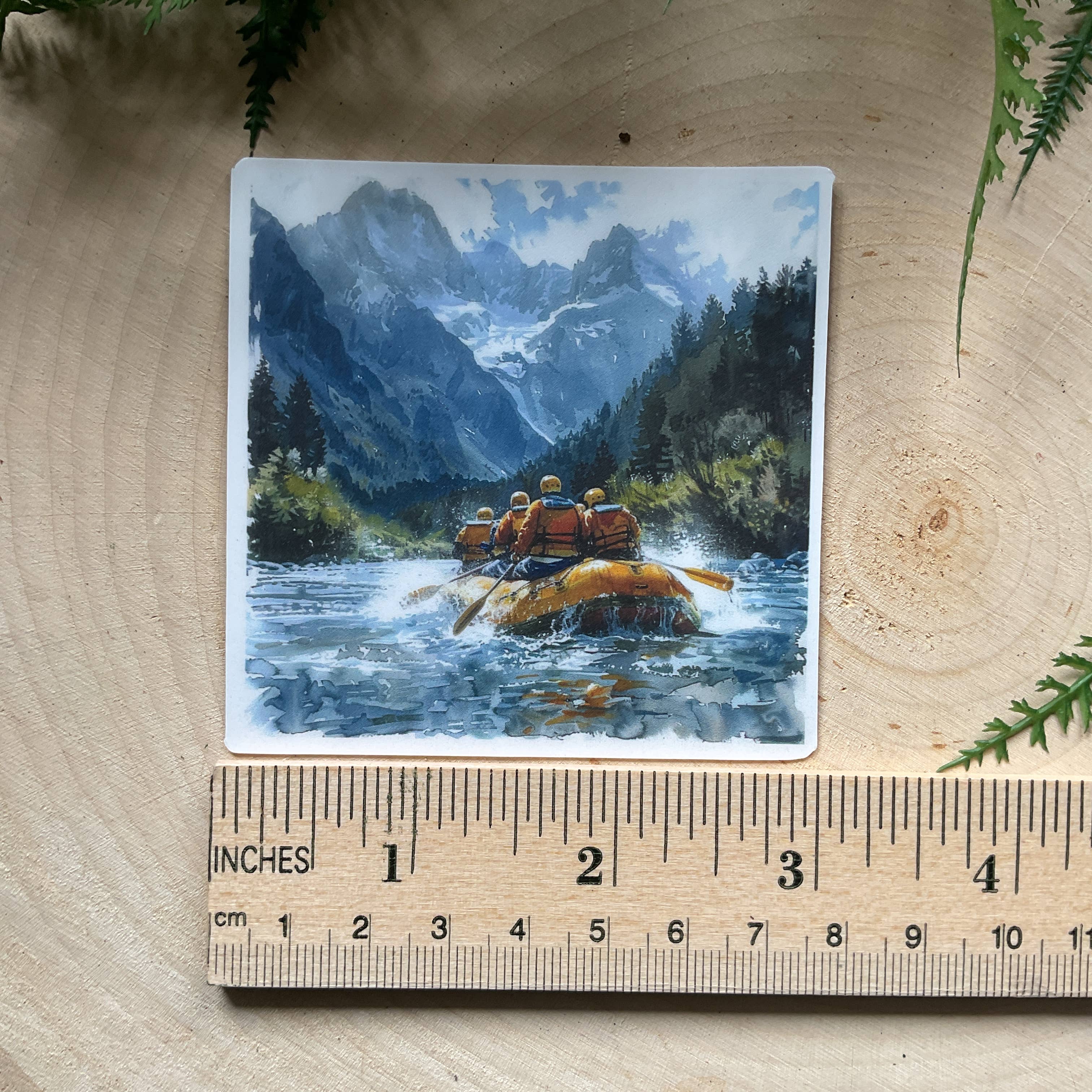 National Parks and Beyond - Wholesale Phone & Laptop Stickers - Rafters Floating Down the River Rapids 3" Vinyl Sticker3