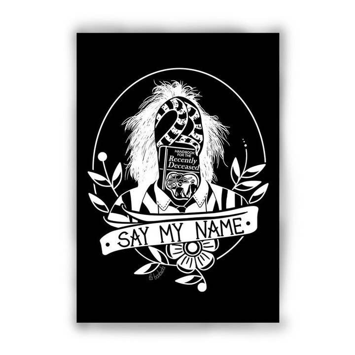 Autocollant Dites mon nom pour la vente par La Barbuda - No U.S. custom fees