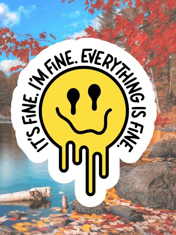 Smile, everything is fine Waterproof, Hydroflask Stickers for wholesale by Crazilyhumbledesigns