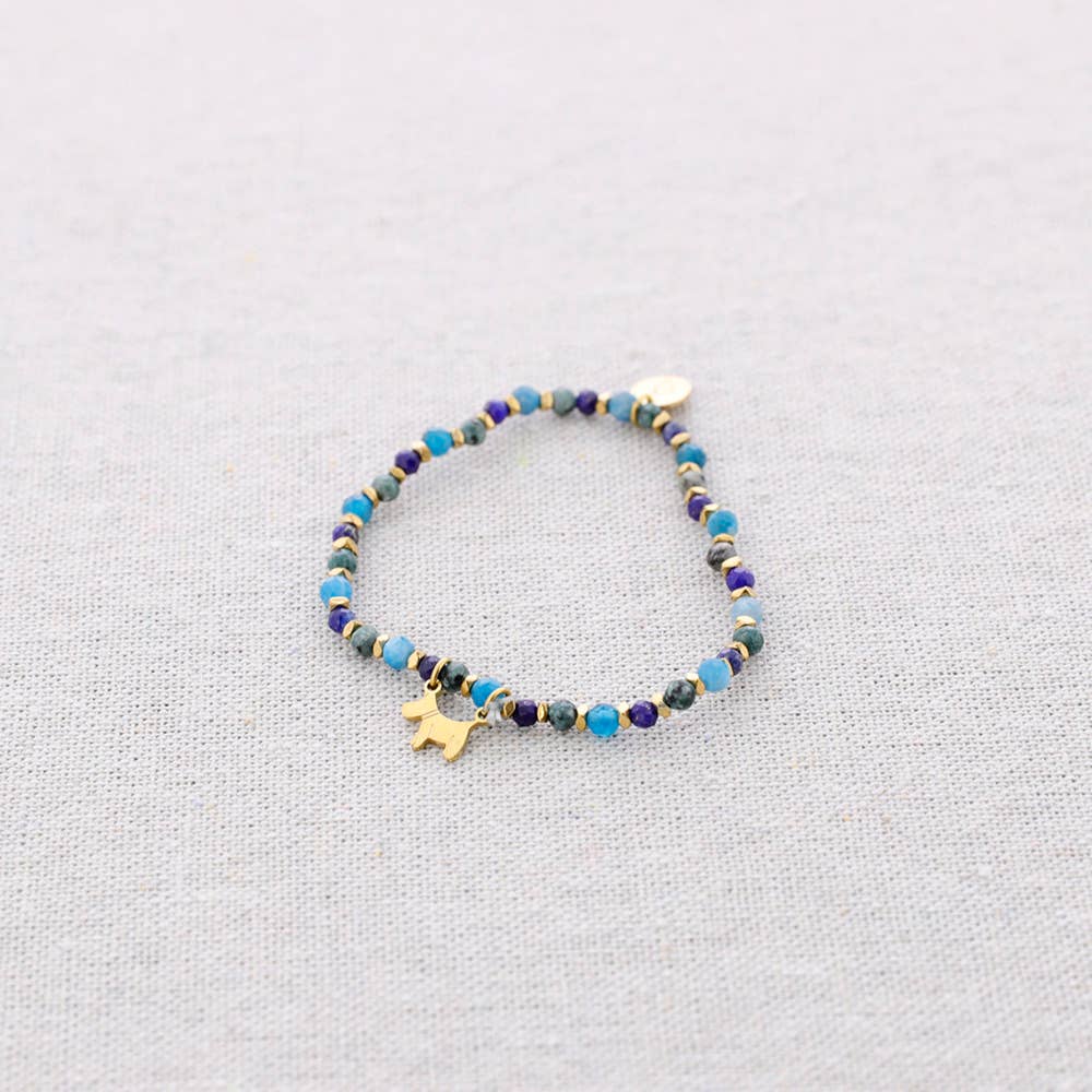 Sonata - Wholesale Beaded Bracelet - Elastic Steel Beaded Dog Pendant Bracelet0