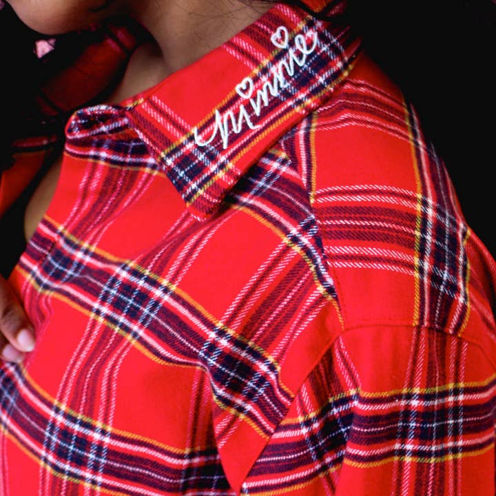Red Minnie Mouse Bow Flannel for wholesale on Faire