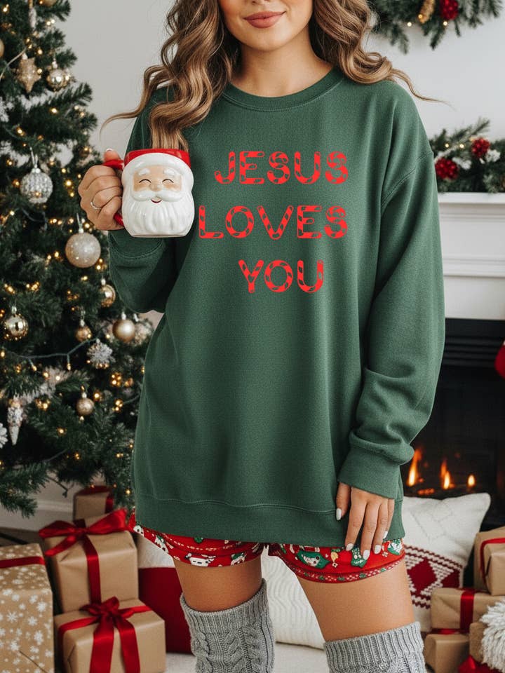 Jesus loves you sweater for wholesale by Spirit+Tribe