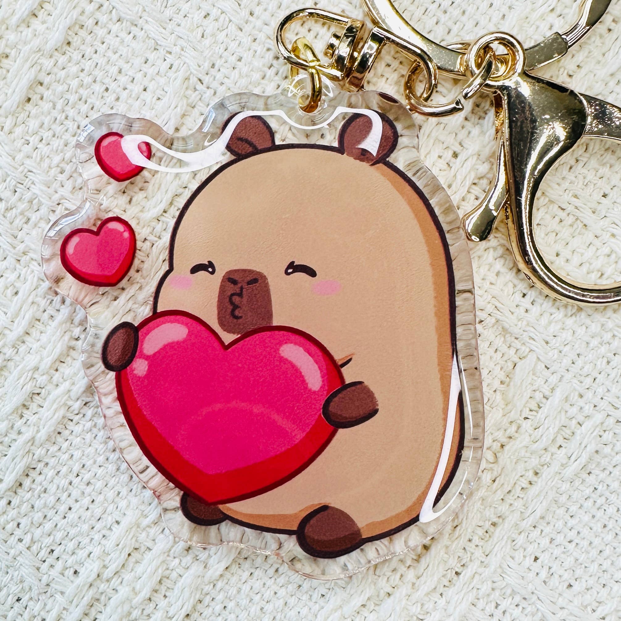 CapyFun - Wholesale Keychain - Women's - Capybara Acrylic Keychain Cute Kawaii Dumpling Boba Tea Coffee Ice Cream Reading Orange Ramen Foodie Hot Pot Holiday Gift For Her23