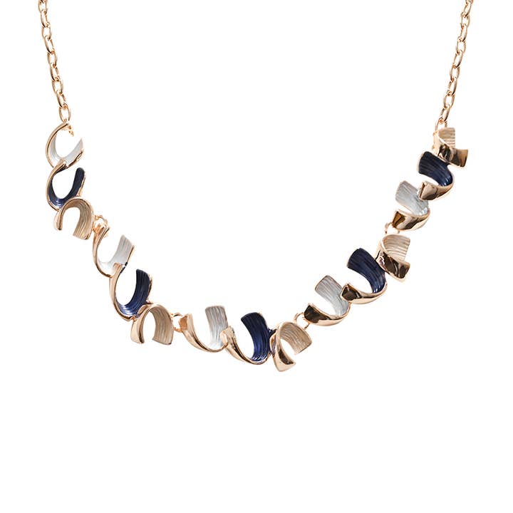CURVED ENAMELED NECKLACE - SW2488A369 for wholesale by AMORINO SRL