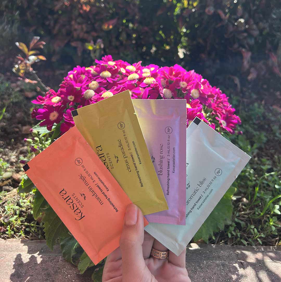 Kasara Atelier - Wholesale Face & Body Wipes - 60 Scented wipes mix box pink8