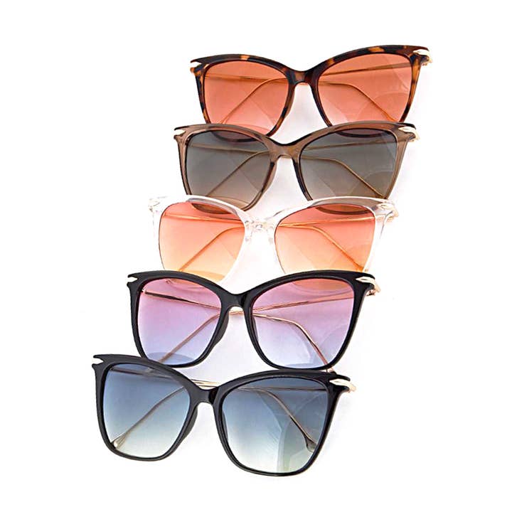 Cat Eye Light Tint Fashion Sunglasses Set for wholesale by LA Jewelry Plaza