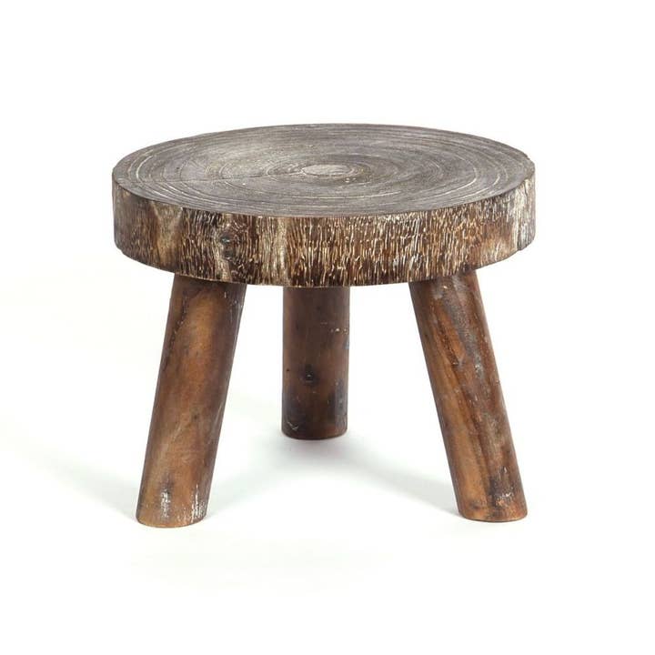 Bacon Basketware - Wholesale Desk Riser - ROUND WOOD STOOL RISER