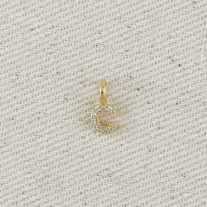 GoldFi - Wholesale Individual charm/pendant - 18k Gold filled Micro CZ Initial Letter Charm4