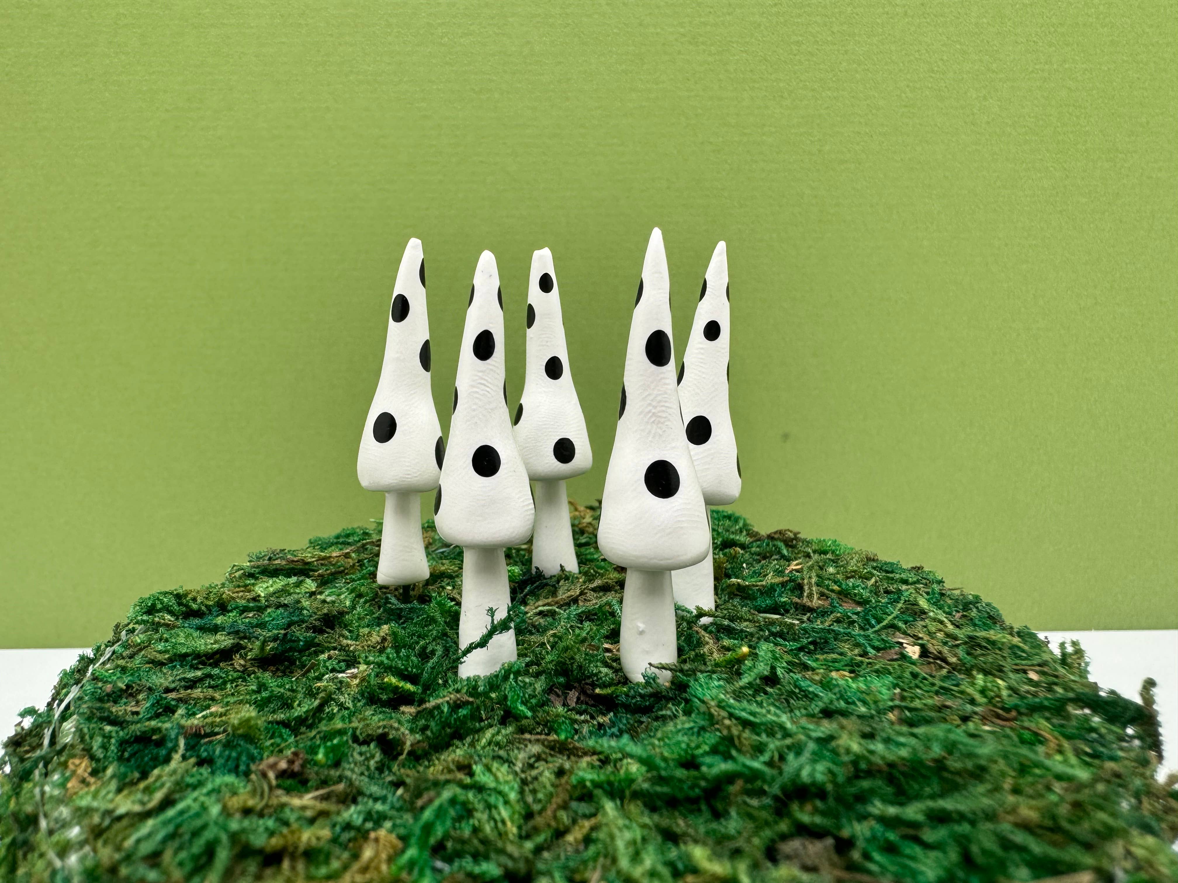 Mystical Woodlands - Wholesale Terrarium - Fairy Garden Mushroom Plant Pick - Gnome Style - Natural0