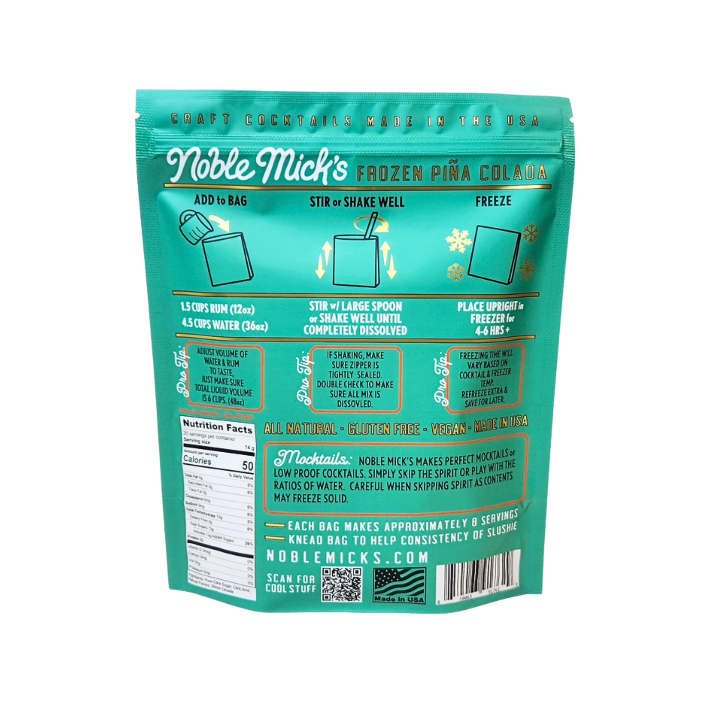 Noble Mick's - Craft Beverage Company - Wholesale Cocktail Mix/Syrup - Pina Colada Frozen Cocktail1