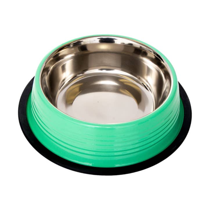 Eco-friendly Non Skid Ribbed Cat & Dog Bowl (Irish Green) for wholesale by Jojo Modern Pets