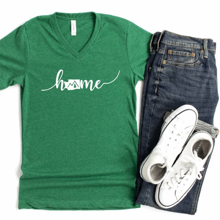 Washington State Hem V-ringad T-shirt #186 för wholesale av Tron Tron Graphic Wear