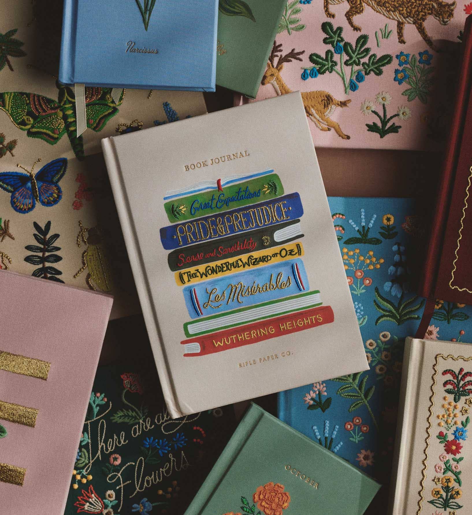 Rifle Paper Co. - Wholesale Journal/Diary - Book Club Embroidered Book Journal5