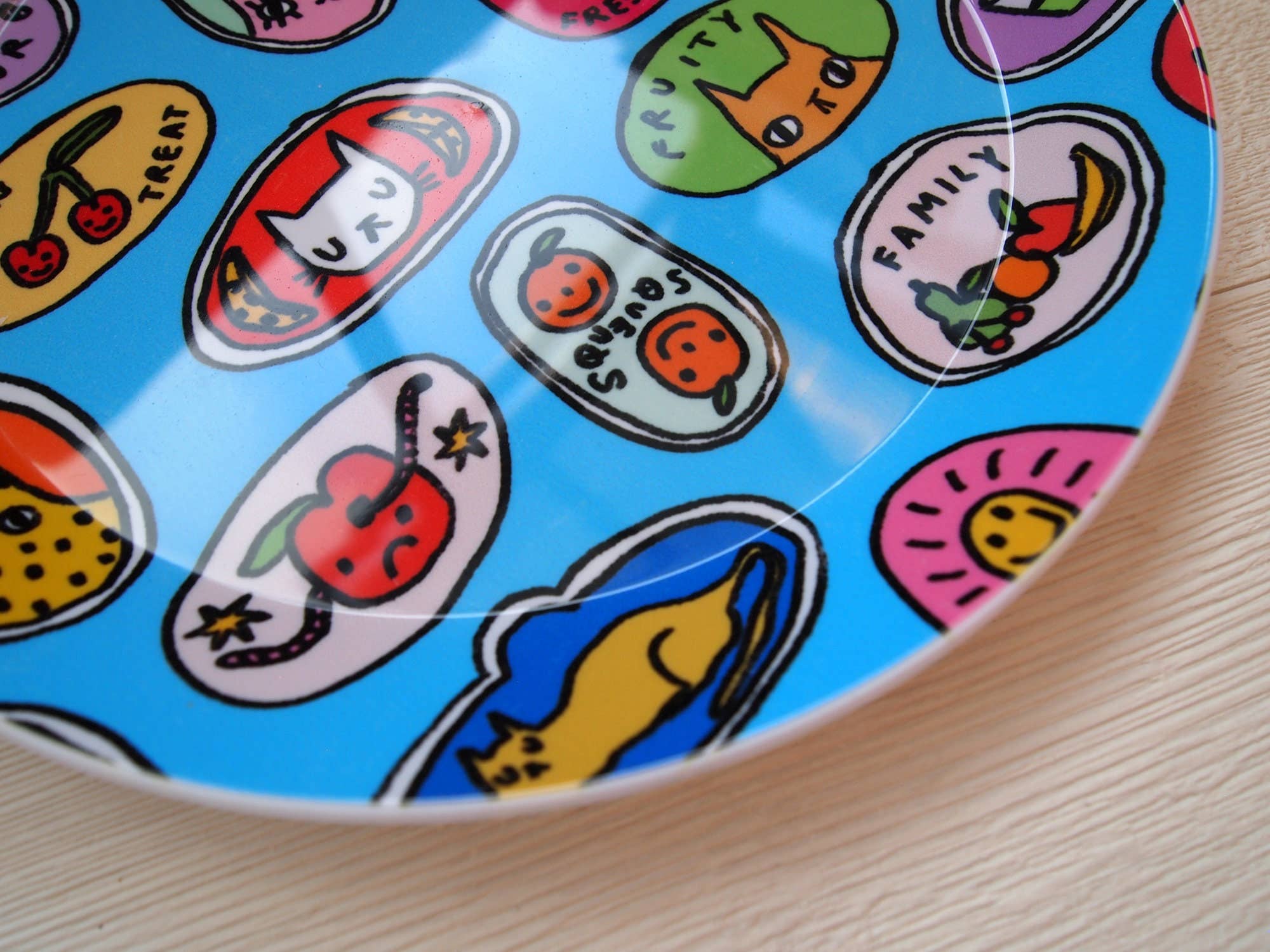 I LIKE CATS – wholesale Disposable plate – Cat Fruit Illustrated Plastic Snack Plate7