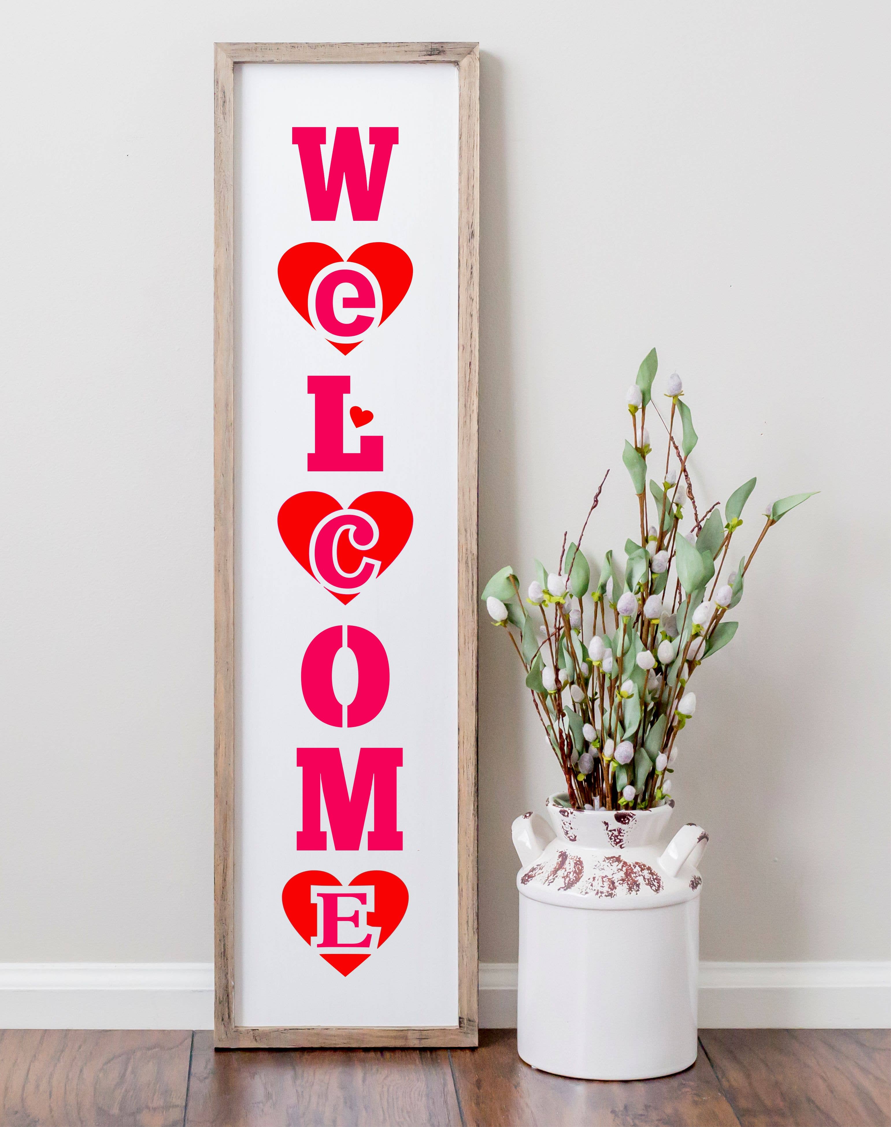 Barn Star Painting - Wholesale Stencil/Craft Die - Valentine's Welcome Heart Stencil Kit2