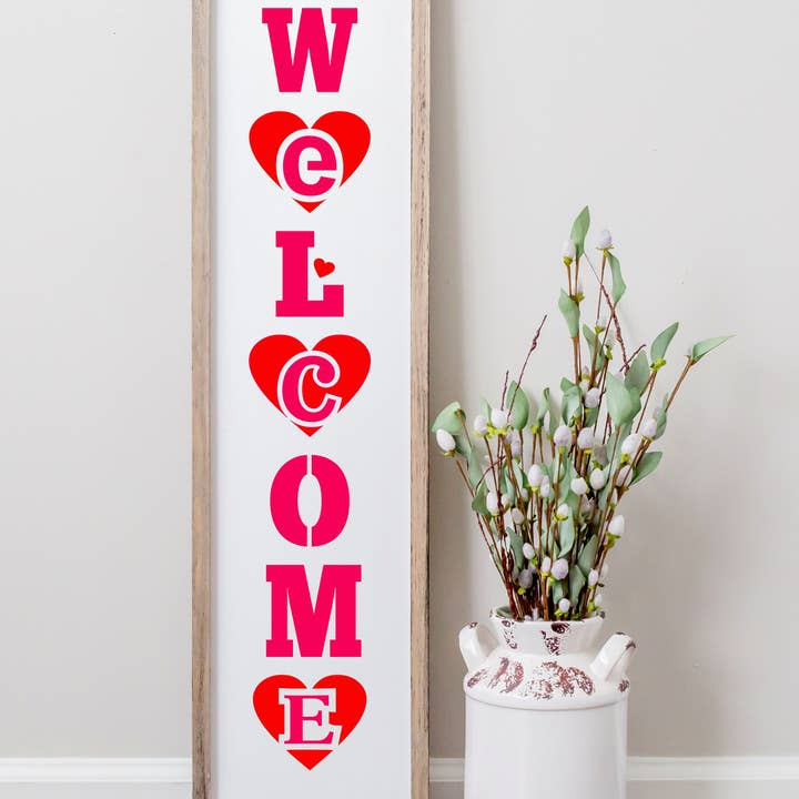Barn Star Painting - Wholesale Stencil/Craft Die - Valentine's Welcome Heart Stencil Kit2