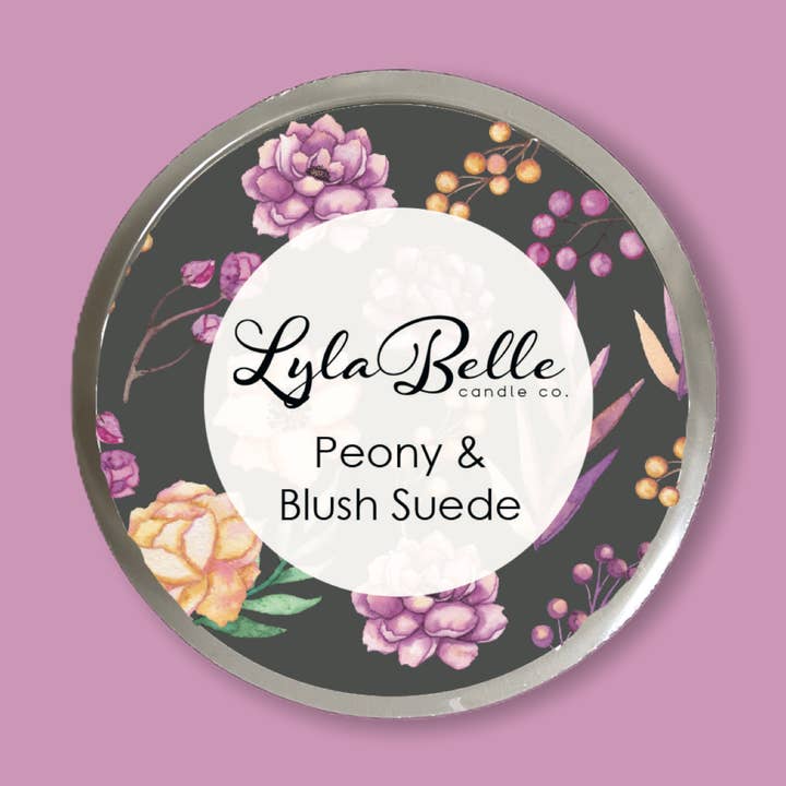 Peony & Blush Suede Wax Melt Pot for wholesale by Lyla Belle Candle Co.