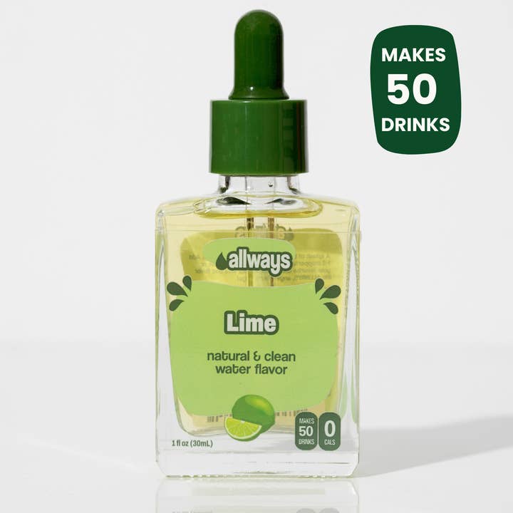 Lime Water Drops, Natural Flavor, 1 oz, 50 Servings for wholesale by Allways Drops