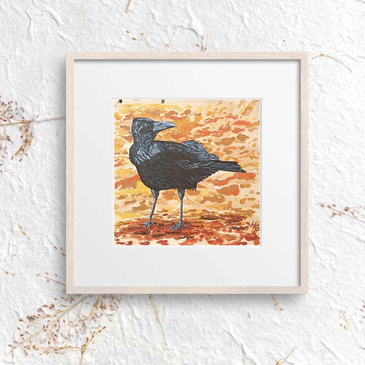 Hannah Kate Makes - Wholesale Art Print - Brandon Crow Art Print - Square - Autumn & Halloween4