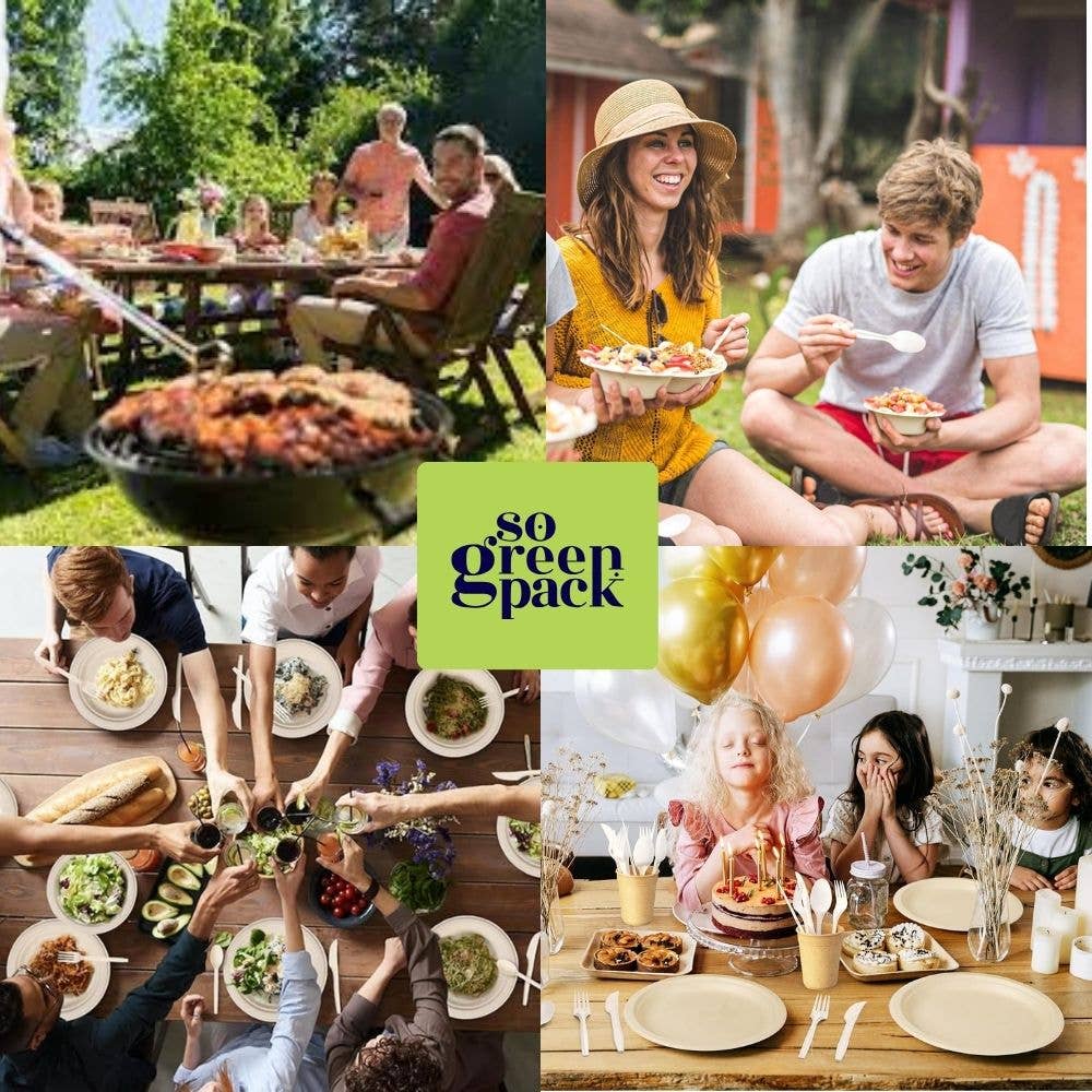 Sogreenpack - Wholesale Disposable Spoon - Compostable CPLA Cutlery Set 7" Eco-Friendly Utensil 380 Pcs5