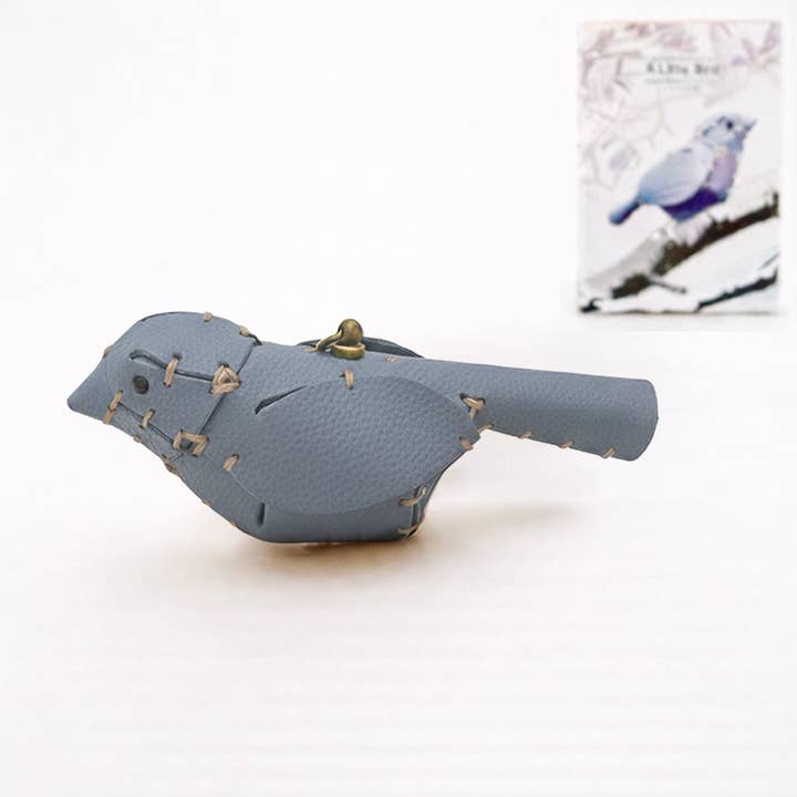 Little Bird - Leather DIY Kit / Blue for wholesale by Kyoto Makotoya