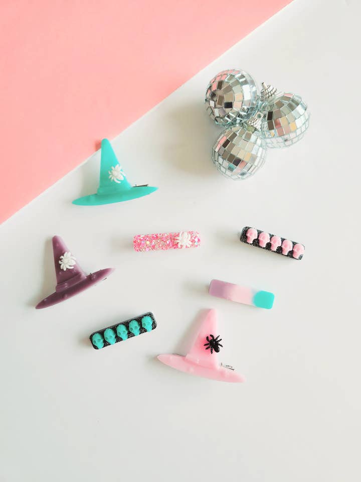 3 PACK Halloween hair clip set resin hair clip for wholesale by KbCreatedCo