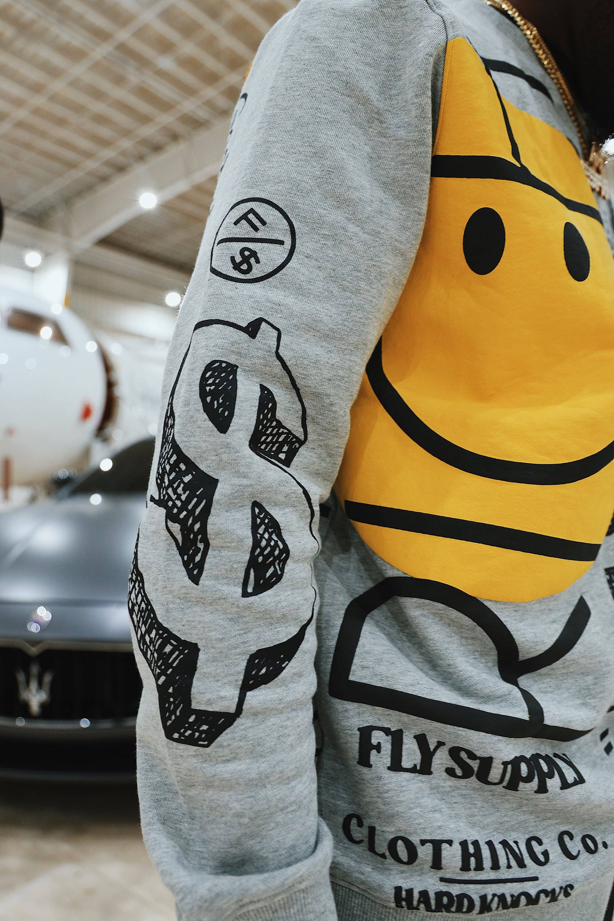 Heather Grey New Rich Crewneck Sweater (Heather Grey) for wholesale on Faire12