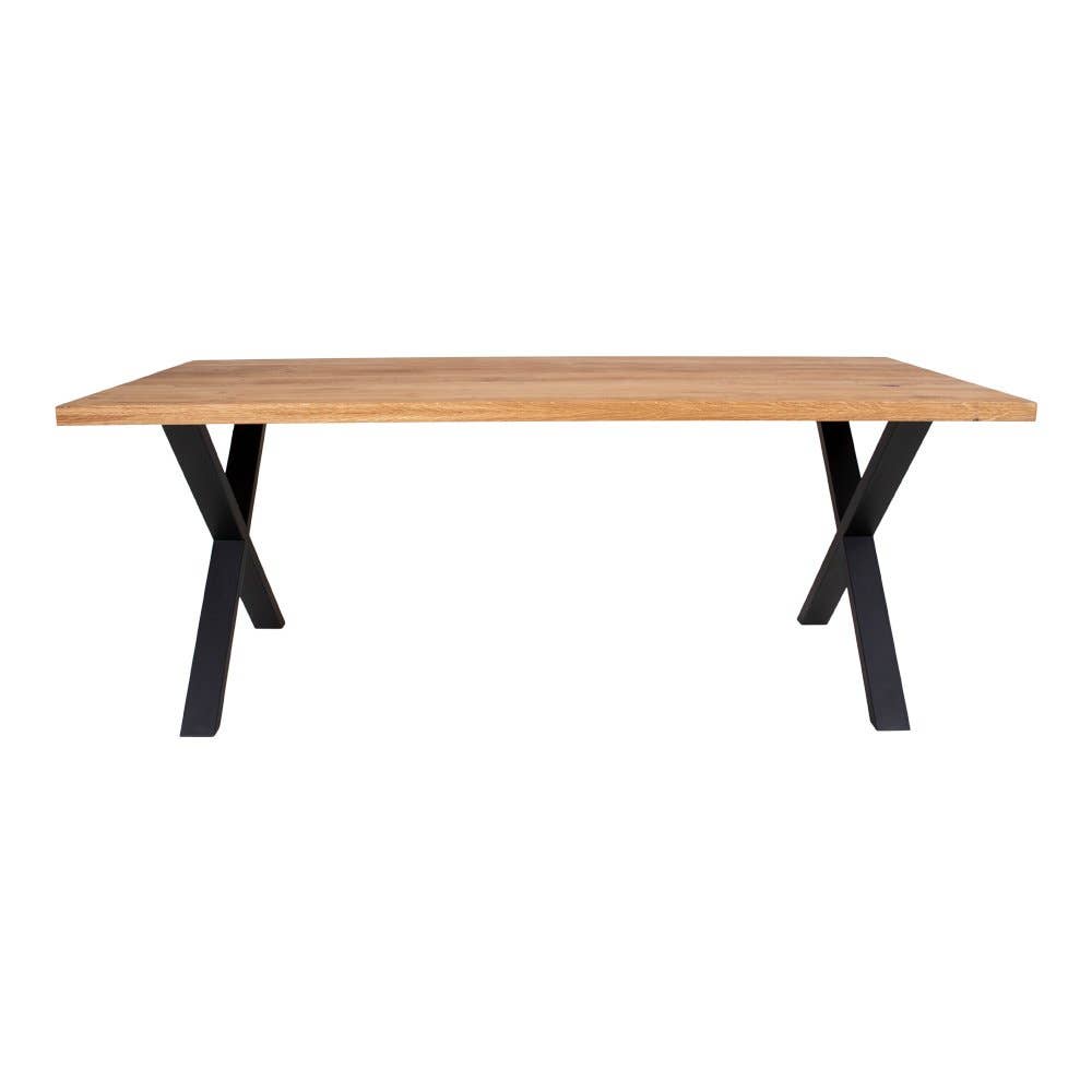 Naturlig Montpellier matbord i oljad ek med rak kant för wholesale på Faire2