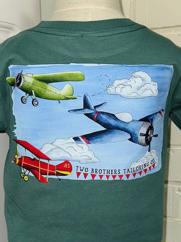 Vintage Planes Tee for wholesale by Two Brothers Tailoring Co.