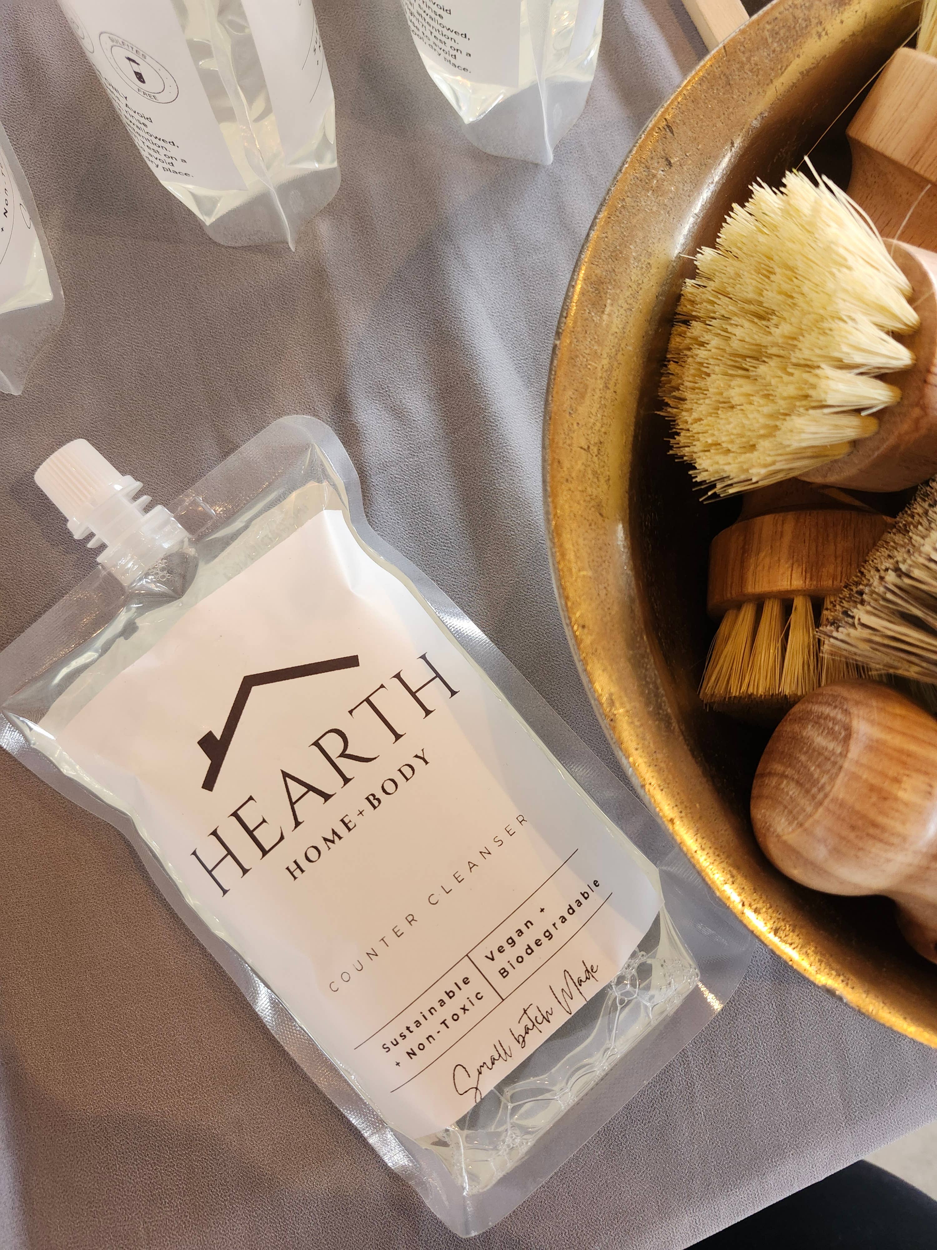 Hearth Home + Body – wholesale Cleaning brush – Biodegradable Bamboo Dish Scrub Brush 3" 4