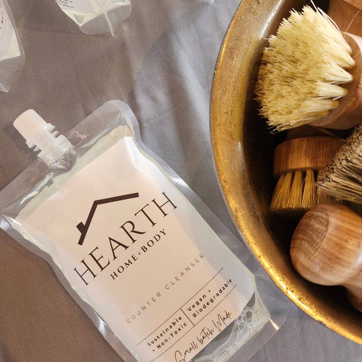 Hearth Home + Body – wholesale Cleaning brush – Biodegradable Bamboo Dish Scrub Brush 3" 4