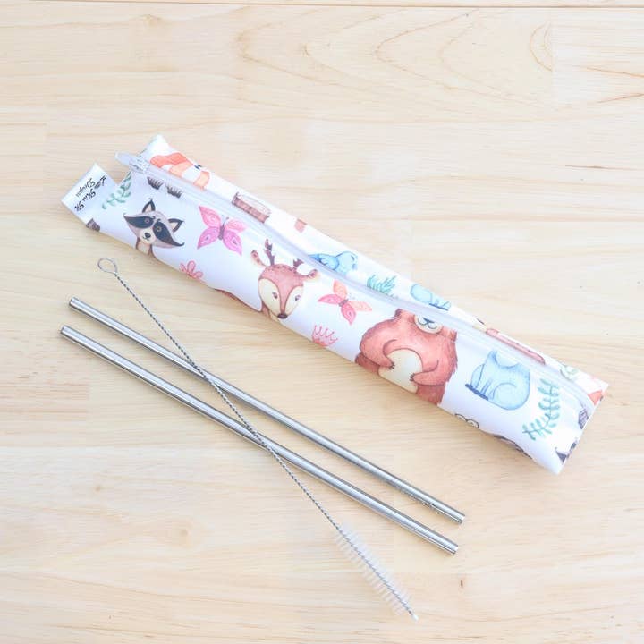 Borsa in paglia Forest Friends per la vendita all'ingrosso da parte di Little Miss M Designs