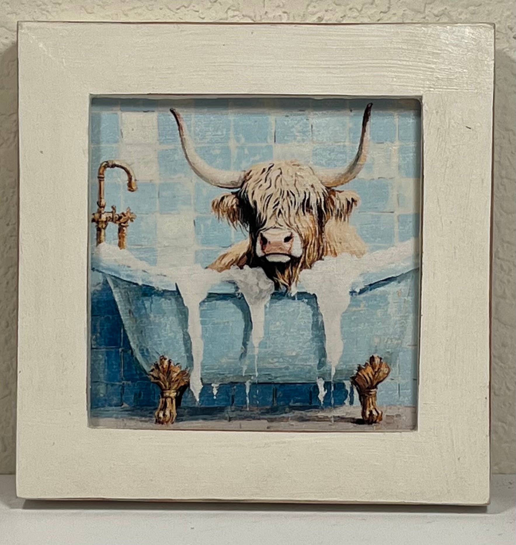 timber cove designs – Großhandel Wanddeko - Kind & Baby – Gerahmter Kunstdruck, Gerahmte Wandkunst, Kunst mit Hochlandrindern 1