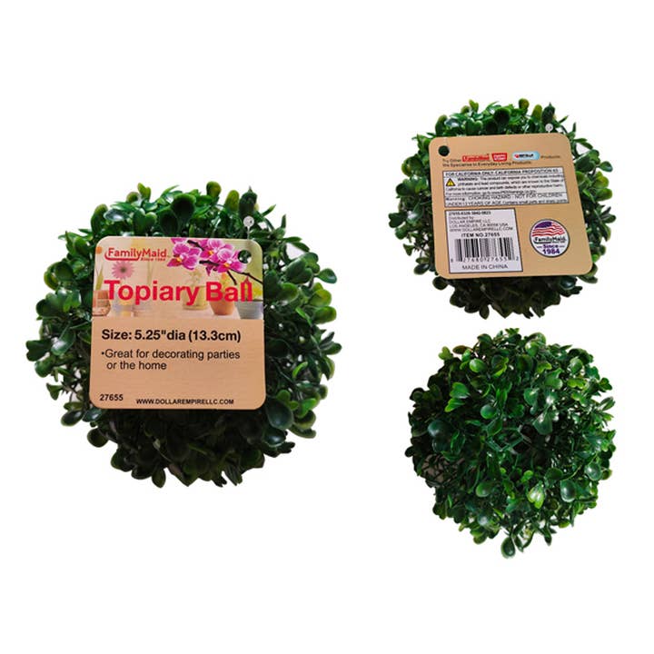Boule de topiaire, diamètre 5,25" pour la vente par Deluxe Import Trading