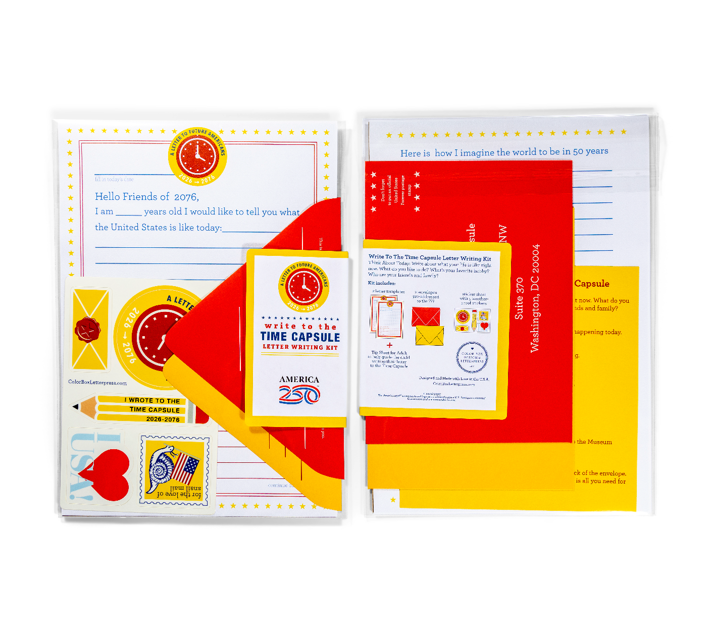 Color Box Design & Letterpress - Wholesale Stationery/Notecard Set - Write a Letter to the Time Capsule | Letter Writing Kit2