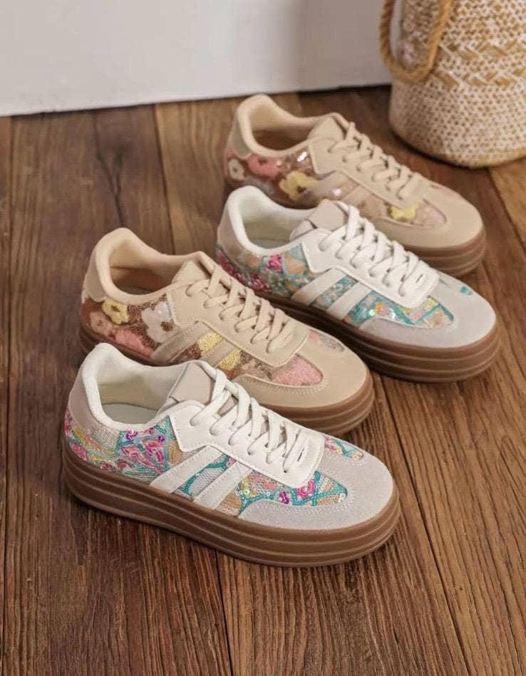 SWEET MAGIC MODA Y COMPLEMENTOS - Vendita all'ingrosso Sneakers di tendenza - Donna - SCARPE CASUAL SUOLA LARGA IN PELLE SINTETICA2