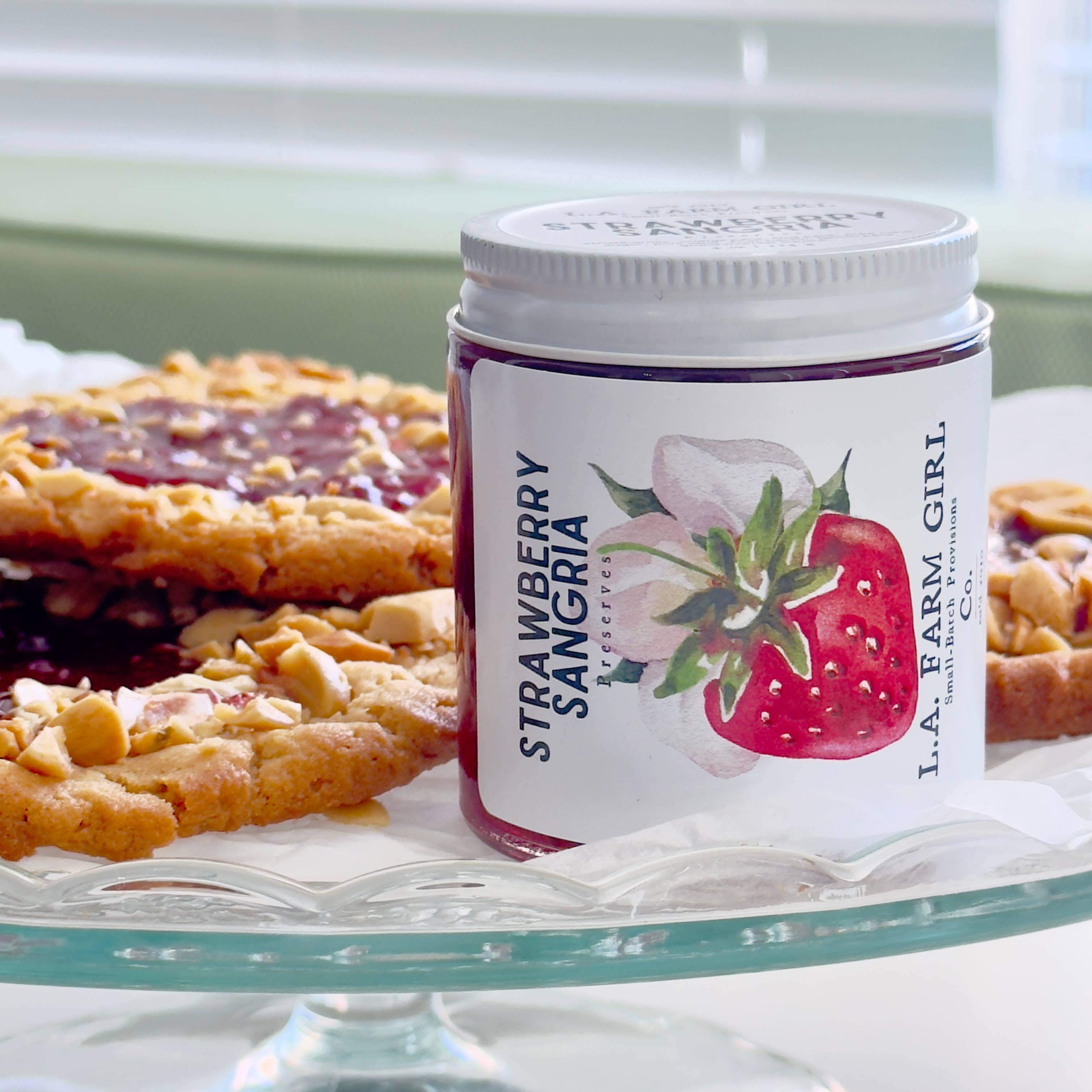LA FARM GIRL - Wholesale Preserves - Strawberry Sangria Jam - 4 oz 6