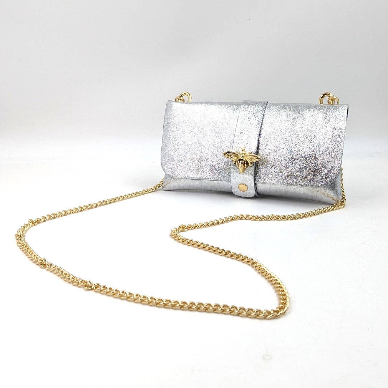 Tempest Designs – bolsa tiracolo - Mulher por atacado – Clutch de couro simples estilo 'Gucci' com abelha, alça removível de corrente dourada em corda16