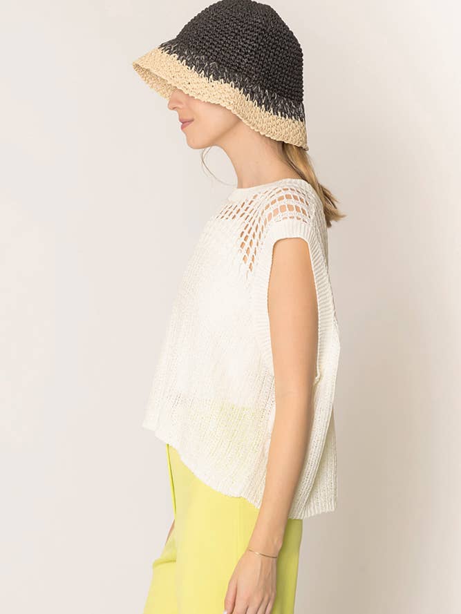 Hana - Wholesale Poncho - Women's - Chest Blocked Crochet Top Summer Poncho8