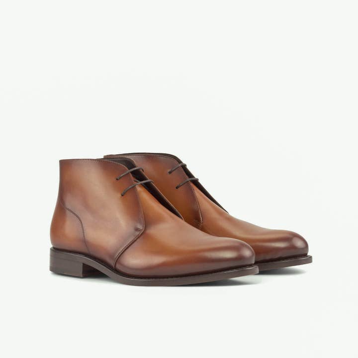 Maison Koly Outremont Chukka Boots Leather - Vieux Bois for wholesale by Maison Koly