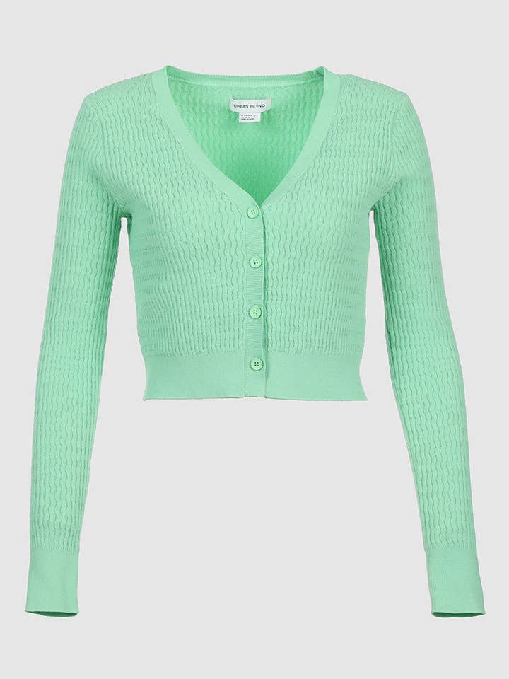 URBAN REVIVO Vanlig Knapp Upp Kofta för wholesale av UrbanRevivo