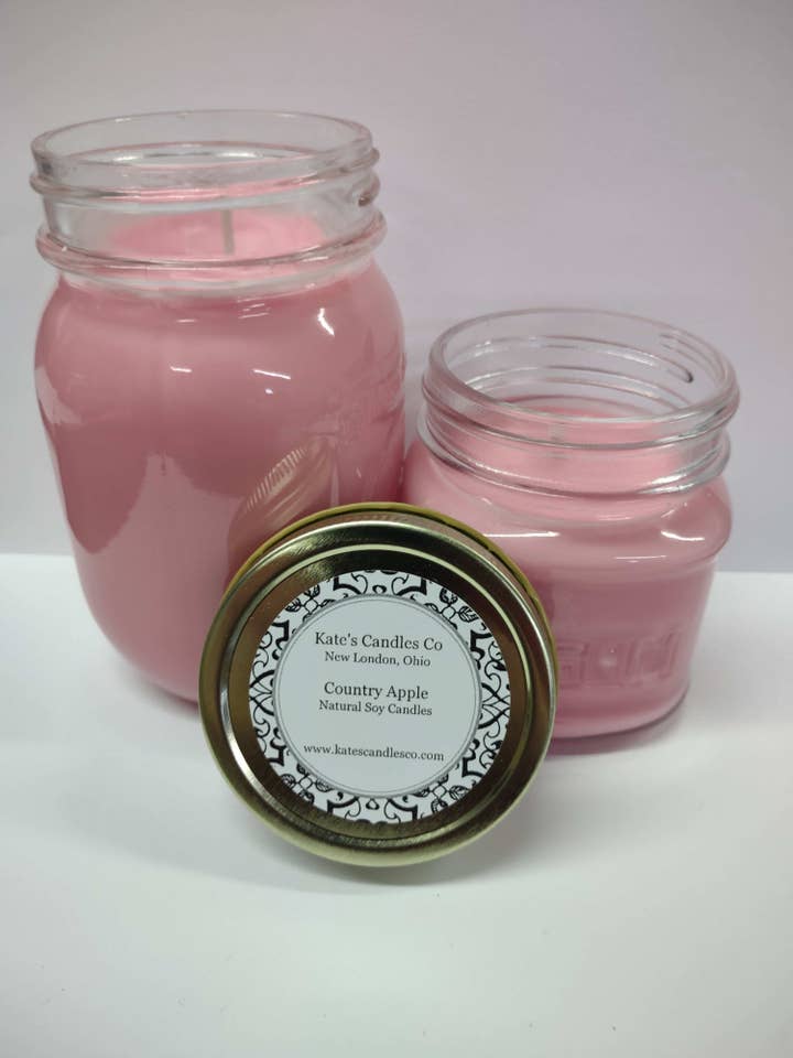Country Apple Soy Candles for wholesale by Kate's Candles co