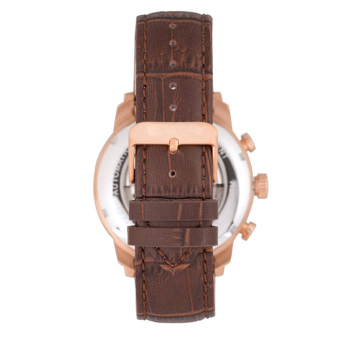 Heritor Automatic - Wholesale Wrist Watch - Men's - Heritor Automatic Arthur Semi-Skeleton Leather-Band Watch13